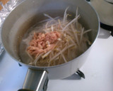 節約もやしとワカメ ツナの簡単中華スープ作り方1写真