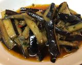 台湾家庭料理-紅焼茄子-茄子の豆瓣醬炒め作り方4写真