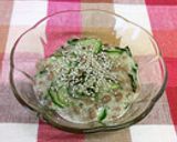 納豆とわかめと胡瓜の酢醤油和え作り方4写真
