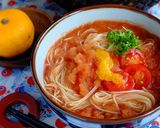 5分で簡単濃厚☆トマトにゅう麺!作り方3写真