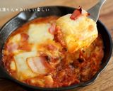お餅のマリナラチーズ焼き*スキレット作り方4写真