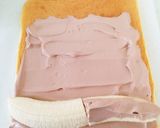バナナ巻き☆ココアシフォンロールケーキ作り方16写真