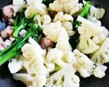 カリフラワーと鶏肉のニンニク炒め作り方4写真