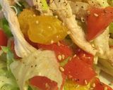 伊予柑とチキンの亜麻仁オイルサラダ作り方3写真