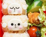 ✿俵おにぎりde可愛いおさるのお弁当✿作り方4写真