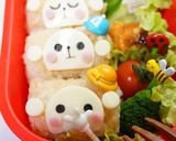 ✿俵おにぎりde可愛いおさるのお弁当✿作り方6写真