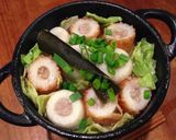 白菜と豚肉の熱々おつまみ鍋！しめは雑煮作り方12写真