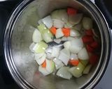 お肉ゴロゴロ鶏胸でビーフシチュー作り方5写真