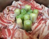豚バラ肉で、スタンディングねぎ鍋2作り方2写真