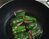 男1人暮らし ピーマンの肉詰め 味噌味作り方4写真