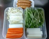 くるくる肉巻き味噌キムチ鍋作り方2写真