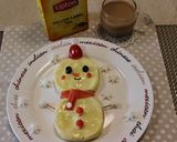リプトンひらめき朝食♡マフィンで雪だるま作り方3写真