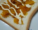 煮物リメイク！カボチャチーズトースト♪作り方1写真