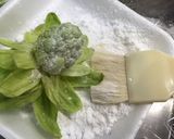 ふきのとうの天ぷら　卵なし作り方4写真