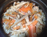 鷄と牛蒡の炊き込みご飯作り方4写真