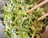 つまみ菜の白ゴマ味噌ドレサラダ作り方4写真