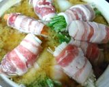 くるくる肉巻き味噌キムチ鍋作り方6写真