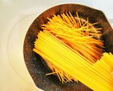 小鍋で二人前茹でられる♪水漬けパスタ作り方2写真