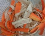 ゴボウのペペロンチーノ風炒め作り方1写真