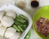 かぶと豚バラ肉の甘辛煮作り方1写真
