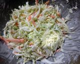 容器に余ったマヨで、コールスローサラダ作り方3写真
