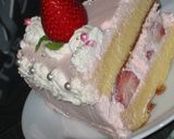 ピンクのバースデーケーキ　デコレーション作り方4写真