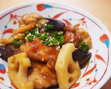 ごはんが進む！鶏れんこん茄子のピリ辛炒め作り方5写真