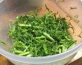 サラダからし菜の基本サラダ作り方1写真