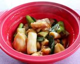 レンジで簡単うまい♪ネギと鶏肉の甘辛煮作り方4写真