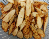 【節約】鶏皮とごぼうの照り焼き作り方1写真