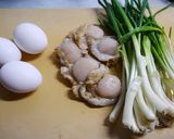 新鮮あさつきとほたての卵とじ丼作り方1写真