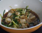 新鮮あさつきとほたての卵とじ丼作り方2写真