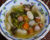 いんげん豆（大福豆）と菜の花の燻製スープ作り方11写真