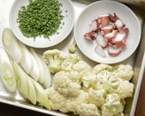 タコ入り鶏団子とカリフラワーの鍋作り方3写真