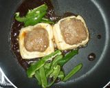 豆腐+ひき肉のハンバーグ風煮物♪ピーマン作り方11写真