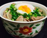 温泉卵のせネギ牛丼❤️作り方3写真
