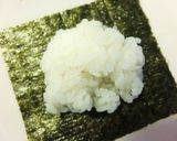もも色卵＊鮭フレ＊枝豆の手まきごはん。作り方2写真