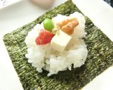 梅＊チーズ＊胡桃＊枝豆の手まきごはん。作り方6写真