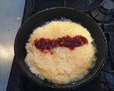 とろーり半熟焼きTKG （食べラー油）作り方4写真