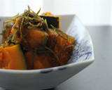 かぼちゃと切り昆布の煮物作り方4写真