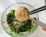 レンジで簡単✩ほうれん草の胡麻和え作り方10写真