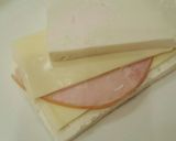 トロ～りサクッ✾ハムチーズのお豆腐サンド作り方3写真