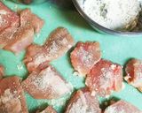 鶏むね肉の粉チーズ＆青のり入りピカタ♡作り方1写真