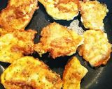 鶏むね肉の粉チーズ＆青のり入りピカタ♡作り方4写真