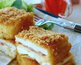 トロ～りサクッ✾ハムチーズのお豆腐サンド作り方7写真