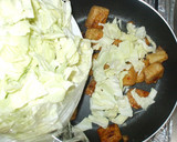 簡単！油揚げ＋きゃべつ＋豆板醤の野菜炒め作り方6写真