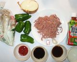 簡単エリンギ・ピーマンの豚肉カレーソース作り方1写真