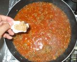 簡単エリンギ・ピーマンの豚肉カレーソース作り方10写真