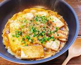 フライパンのまま食卓へ♪バター醤油の卵とじ豆腐作り方5写真