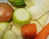 残り野菜で！野菜たっぷりトマトスープ作り方1写真